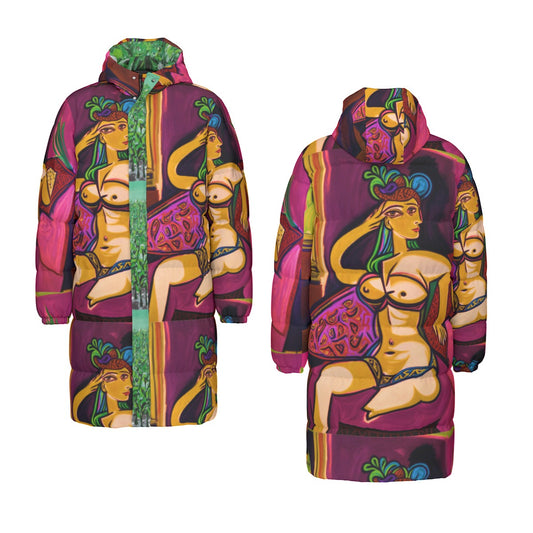 All-Over Print Unisex Long Down Jacket Yoycol