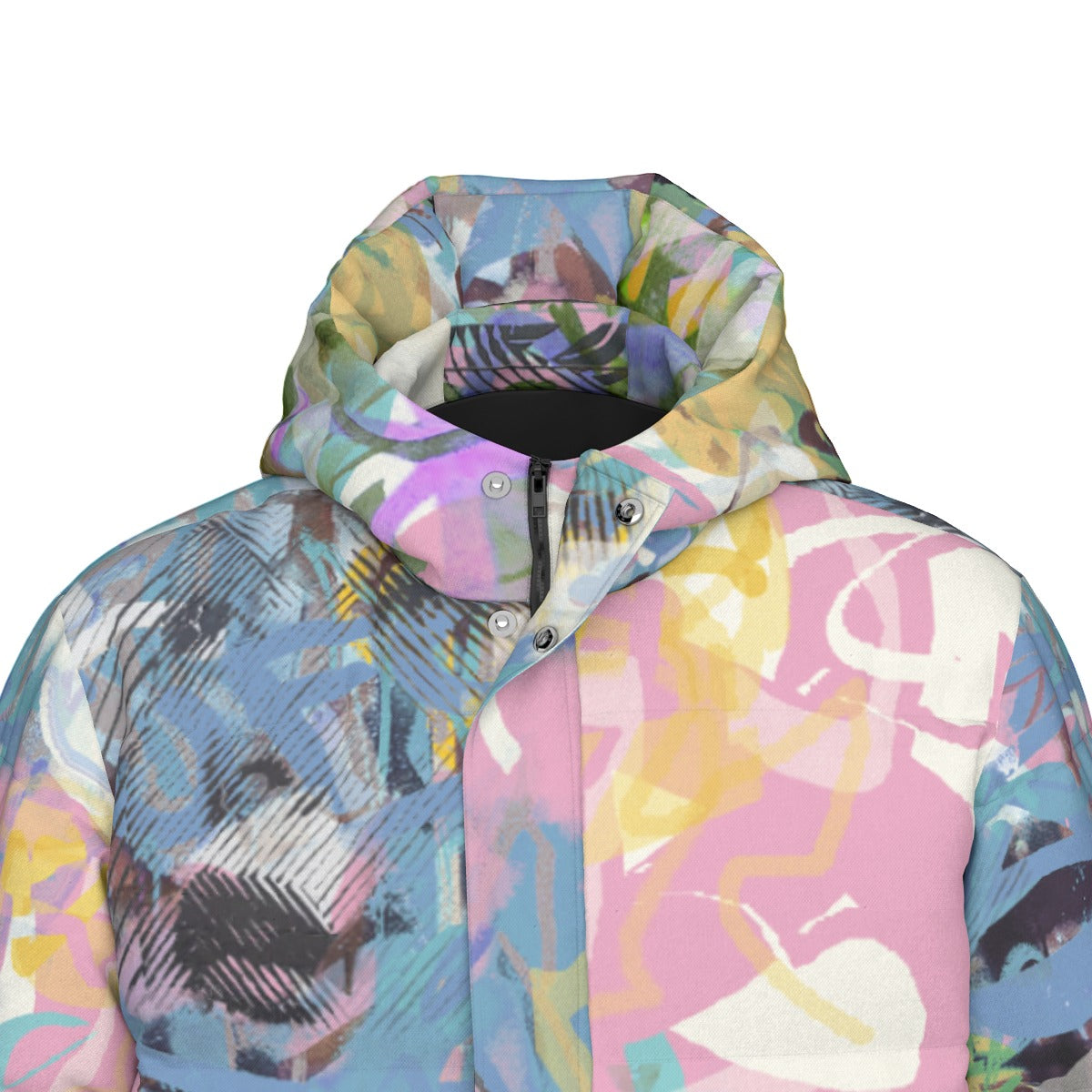 All-Over Print Unisex Long Down Jacket Yoycol