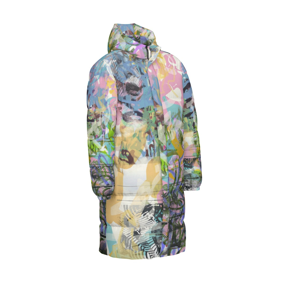 All-Over Print Unisex Long Down Jacket Yoycol