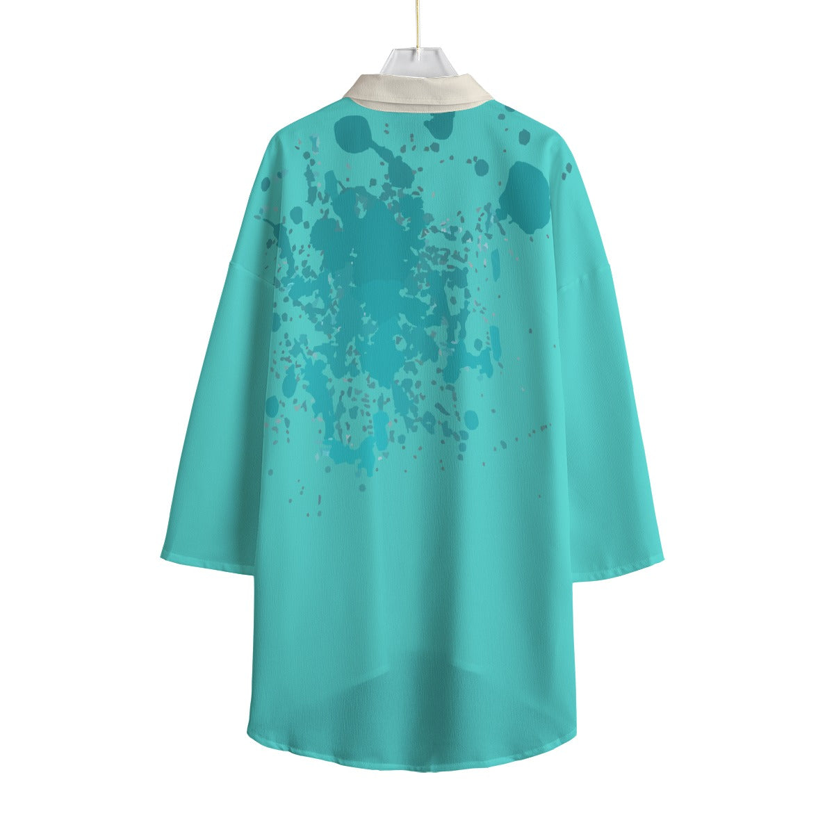 All-Over Print Women's Chiffon Shirt With Elbow Sleeve Yoycol
