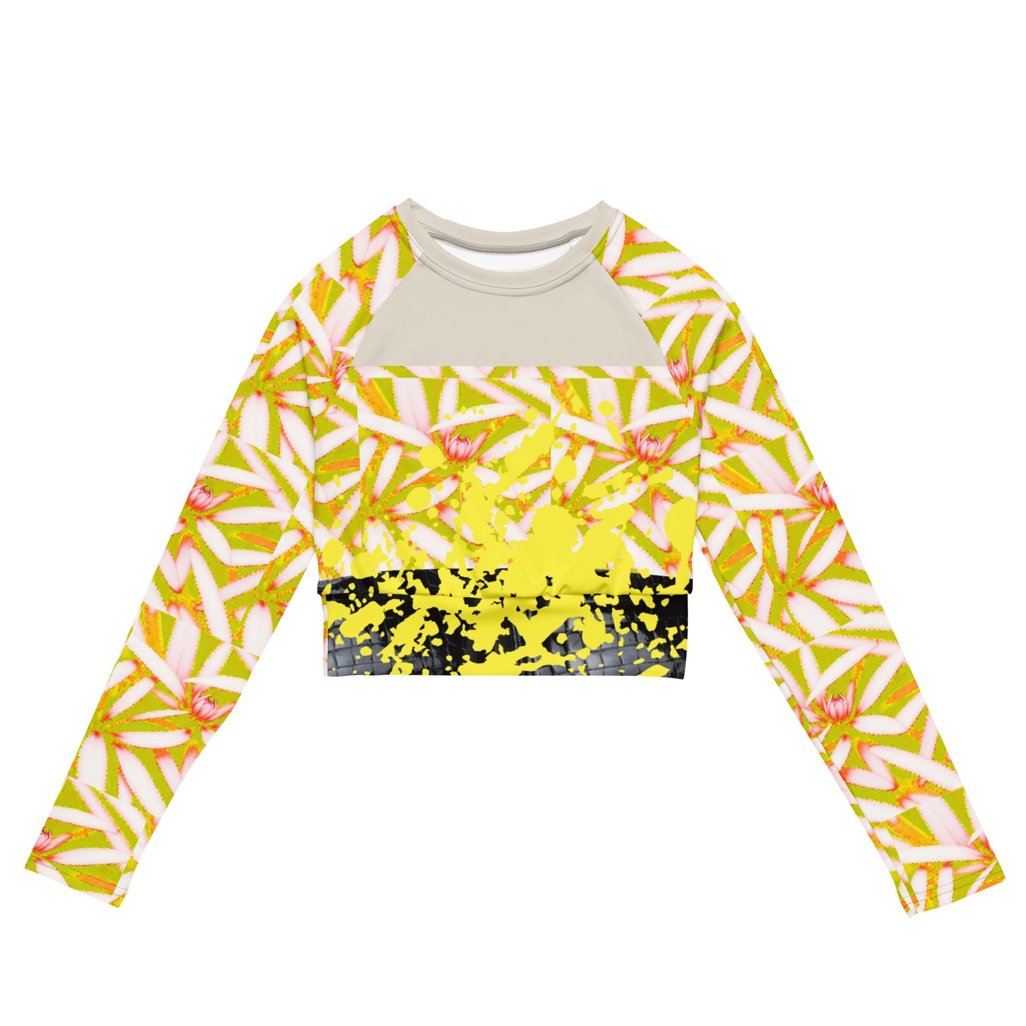 Recycled long-sleeve crop top lobonewyork