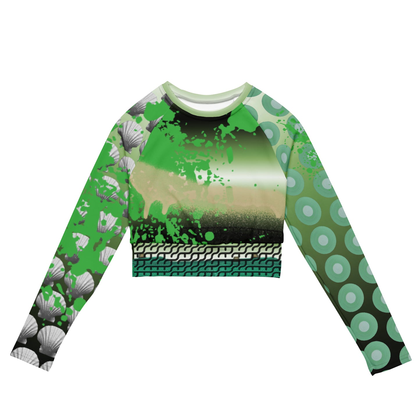 Recycled long-sleeve crop top lobonewyork