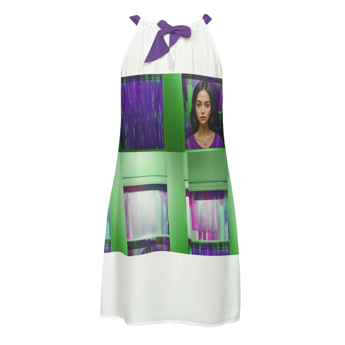 All-Over Print Women's Halter Dress | Rayon Yoycol