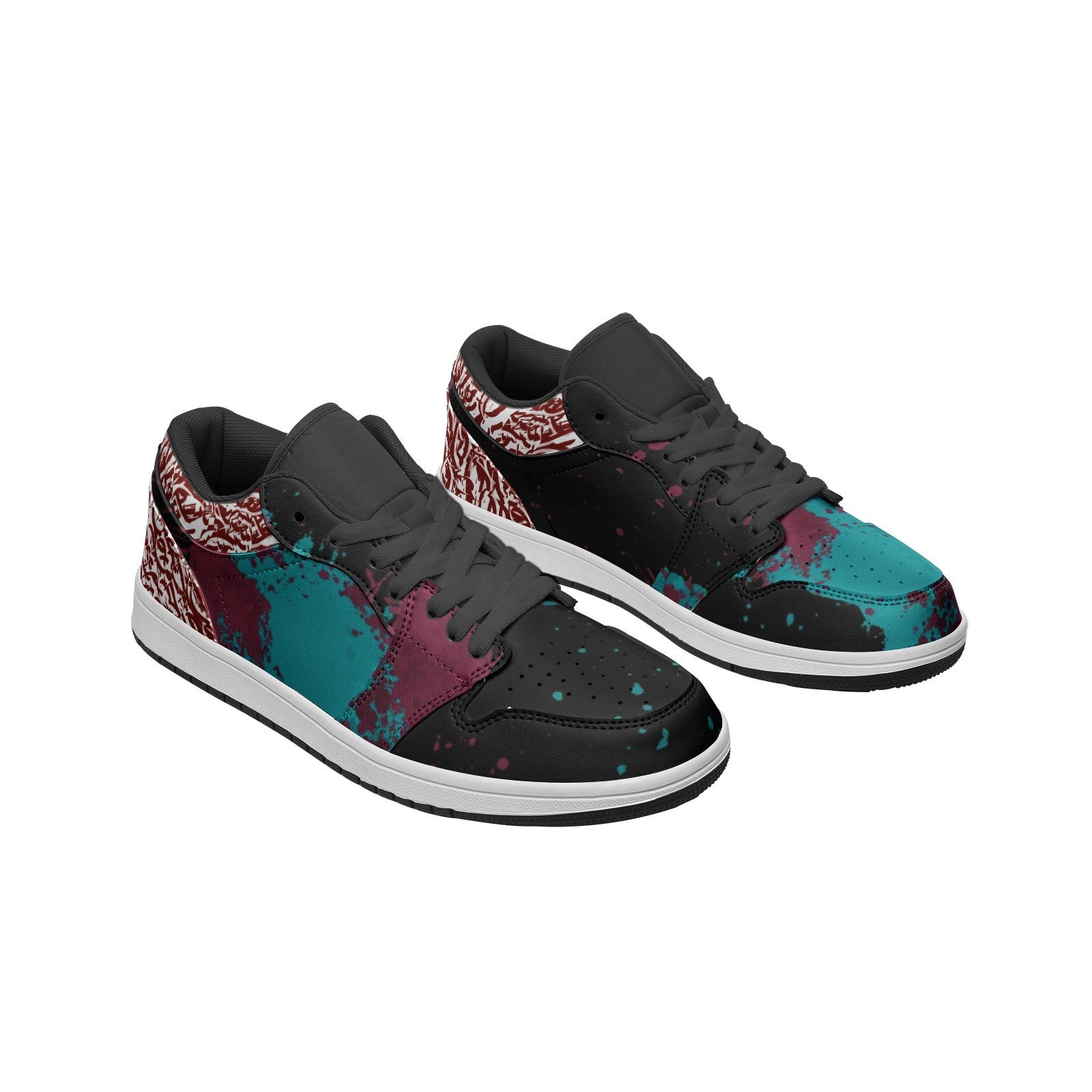 Unisex Low Top Leather Sneakers Printy6