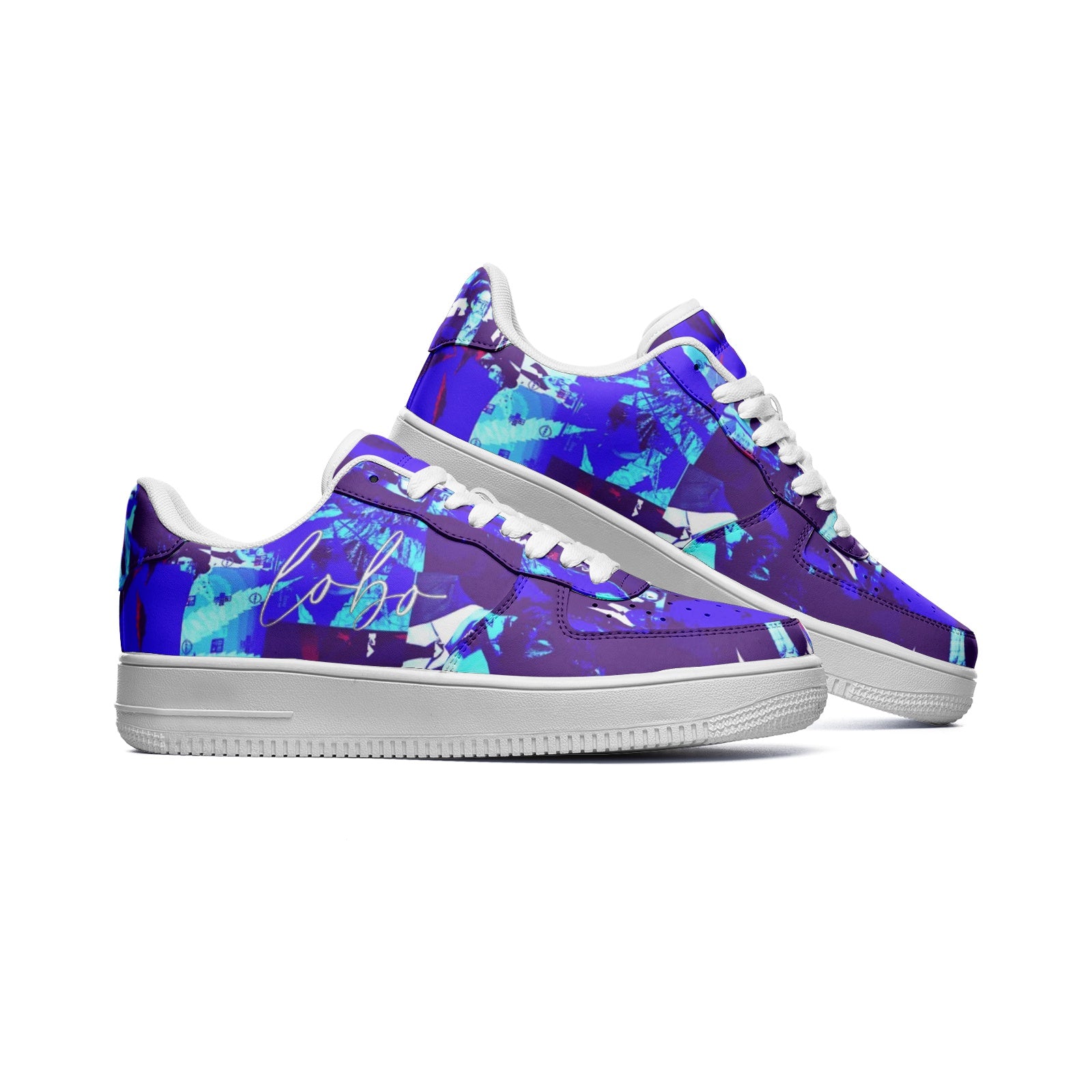 Unisex Low Top Leather Sneakers Printy6